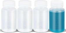 4Oz/120Ml Squeeze Bottles Wide Mouth Plastic Bottles with Lids, Graduated Food G