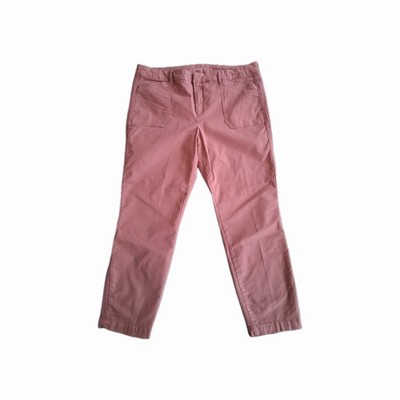 Old Navy Womens Pixie Pants, Dusty Rose, Straight Leg, Cotton, Sz 16