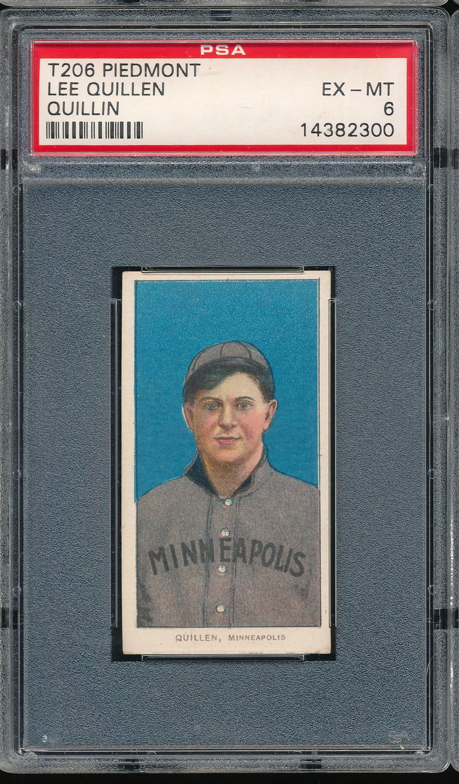 T206 Piedmont 350/25 Lee Quillen/Quillin (Portrait) PSA 6 - Minneapolis POP 29