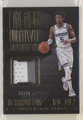 2017 Panini Noir New Wave Jerseys Prime 13/25 De'Aaron Fox #NW-DF Rookie RC 1y8