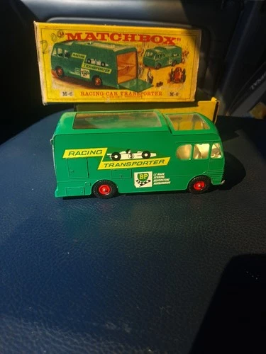 vintage lesney matchbox Racing Car Transporter made in england