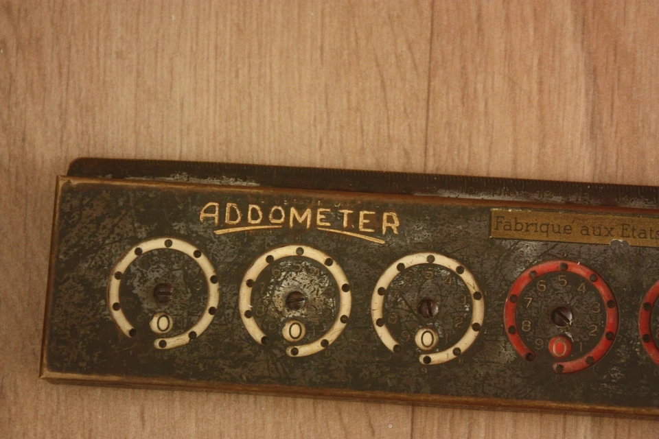 Ancienne machine à calculer manuelle made in USA (adding machine) 1950 - Photo 3/4