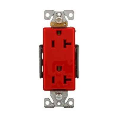 Eaton Wiring Devices 6362RD - Recp Deco Dup20A125V2P3W B/Swire BrSt RD - 1EA