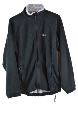 BERGHAUS Polartec Fleecejacke schwarz Größe UK 16 Damen Pullover mit durchgehendem Reißverschluss warm