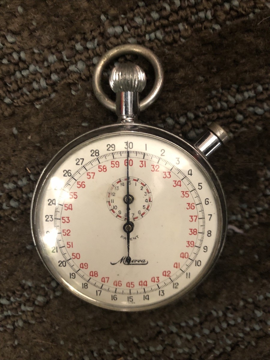 MINERVA ストップウォッチ PATENT シルバー　vintage Rare Minerva Stopwatch Rattrapante Timepiece Stopwatch Vintage