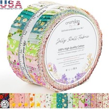 20 Variety Pack Cotton Jelly Roll Fabric 40 Precut Strips Quilting Craft New