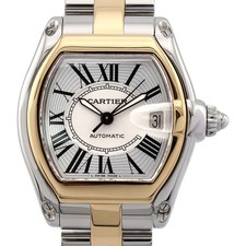 CARTIER Roadster 2510 W62031Y4 Steel & Yellow Gold 2009 Box & Papers