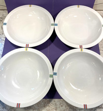 Nautica ON DECK Pattern Set of Four Individual Pasta Bowls 9 1/2" Signal Flags
