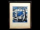 Sadao Watanabe Christ and the Samaritan Woman Woodblock 1968 Signed Sealed