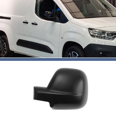 Mirror Cover Cap Replacement Black for Citroen Dispatch/Jumpy 2016-2024 1 Pc