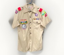 Vintage Boy Scouts of America Official Uniform Shirt 1980s Patches Included