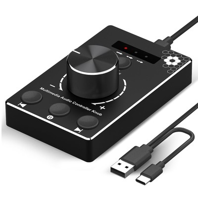 Drok Perilla Volumen USB 1.5m Mute 3 Modos Control Sonido PC Altavoces Multim...