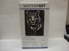 WonderArt White Tiger Latch Hook Kit Finished Size 24in x 34in 61cm x 86cm NIB