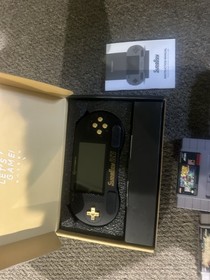Hyperkin SupaBoy Portable Pocket BlackGold Handheld Console SNES Tested Working