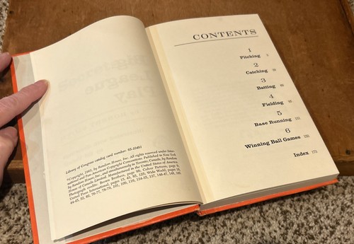 Vintage 1965 orange Hardcover Baseball Buch Geheimnisse des Big League Spiels - Bild 5 von 7