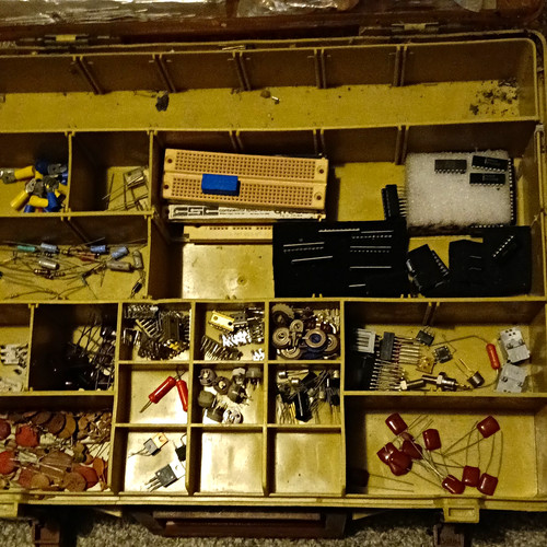 Various Vintage Electrical Component Motherload Box