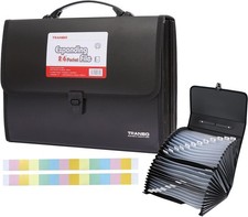 25 Pockets Letter Size/A4 Accordion File Organizer with Handle, Expanding File