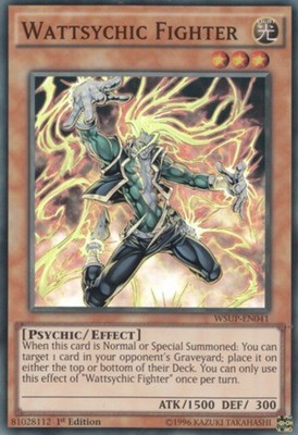 Wattsychic Fighter - WSUP-EN041 - Super Rare - 1st Edition - Lightly Played