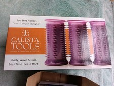 Calista Tools Ion Hot Rollers Electric Purple Gray Plastic with Charger Stand