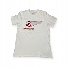 wei&szlig;es ADIDAS VOLLEYBALL USA Herren-T-Shirt Gr&ouml;&szlig;e S