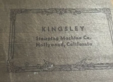 RARE Elegance Kingsley Machine Co Initial Type Set Hot Foil w/ Original Wood Box