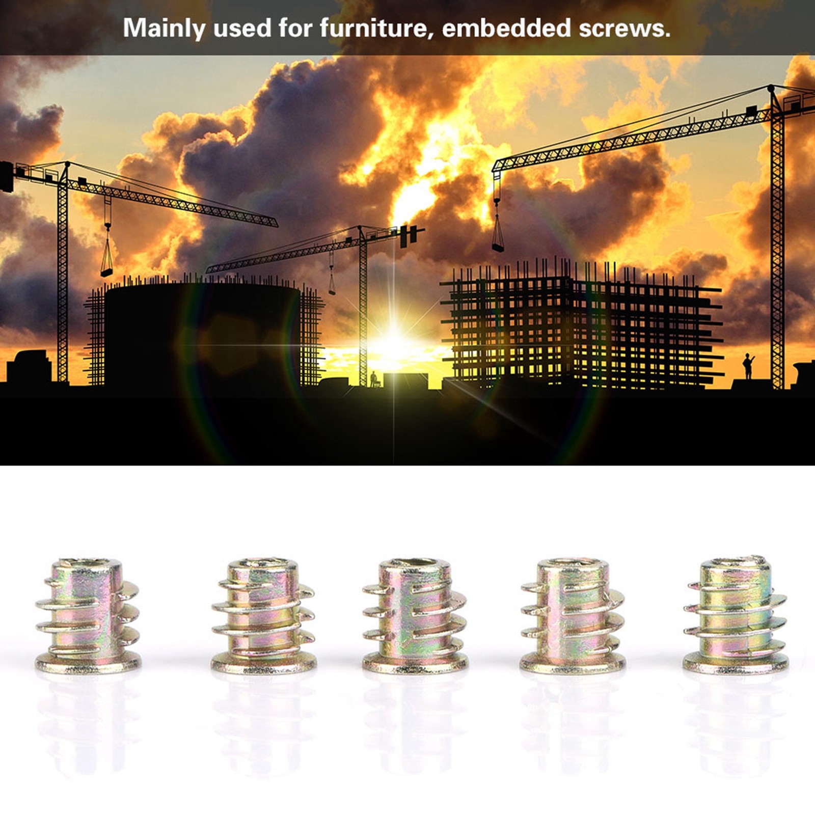 100pcs High Hardness Zinc Alloy Hex Nuts For Furniture Fastening Excellent