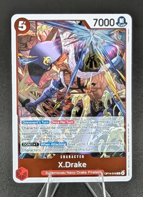 One Piece X.Drake - OP14-016 (R) - The Azure Sea's Seven (OP14) | eBay