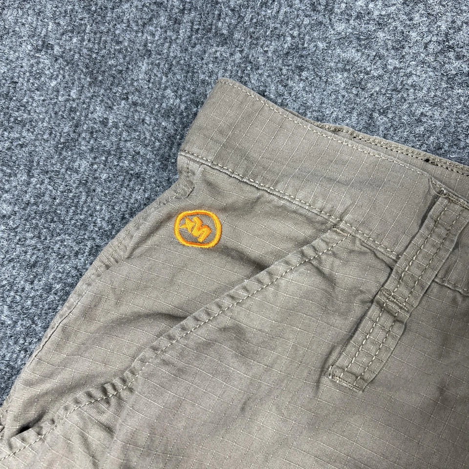 Pantalones Cortos Mecca Cargo Para Hombres 36 Caqui Ripstop Multi Bolsillo Largos Sueltos Ropa de Calle Foto 2 de 4