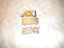 BRAND NEW LOT OF 3 SILVER FASHION BUCKLE DIFFERENT DESIGNS FOR 0.75 IN WIDE