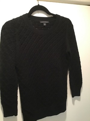 Banana Republic Cotton Sweater Open knit Black