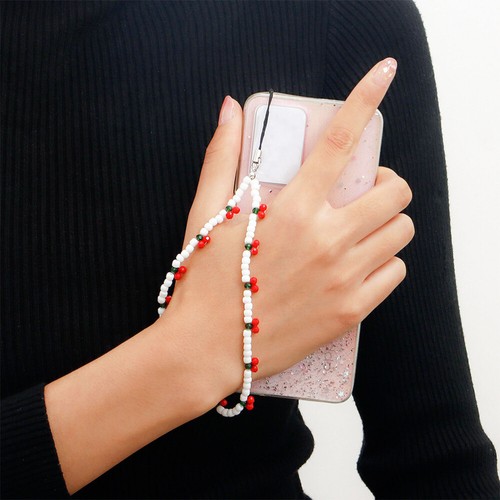4 PCS Mobile Phone Package Hanging Chain Miss Wrist Strap Bead Cherry Lanyard - Zdjęcie 10 z 12