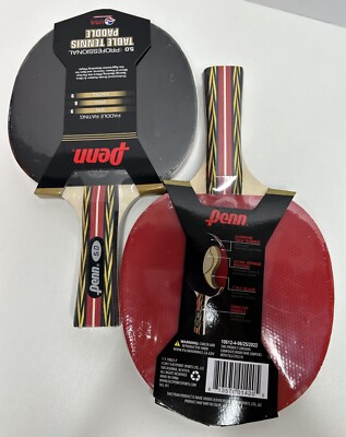 2 Penn 5.0 PROFESSIONAL TABLE TENNIS PADDLE  Spin 9 Speed 8 Control 9 NEW