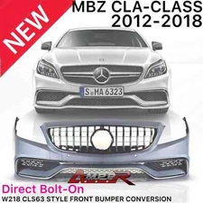 MBZ W218 CLS63 Front Bumper Gt Style Grill Body Kit Conversion Fits CLS550 12-18
