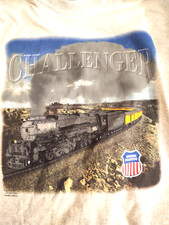 Union Pacific Challenger Vintage Retro Style T Shirt Trains Railroad Railway Car