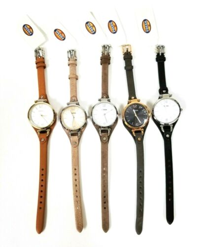 NUEVO RELOJ FOSSIL GEORGIA ORO, ORO ROSA, TONO PLATEADO, CORREA DE CUERO DELGADO - Imagen 3 de 22