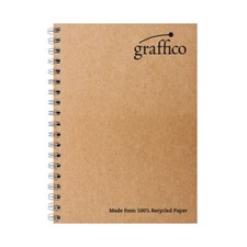 Image of Graffico Recycled Wirebound Notebook 160Pg A4 (Pack of 10) EN07340