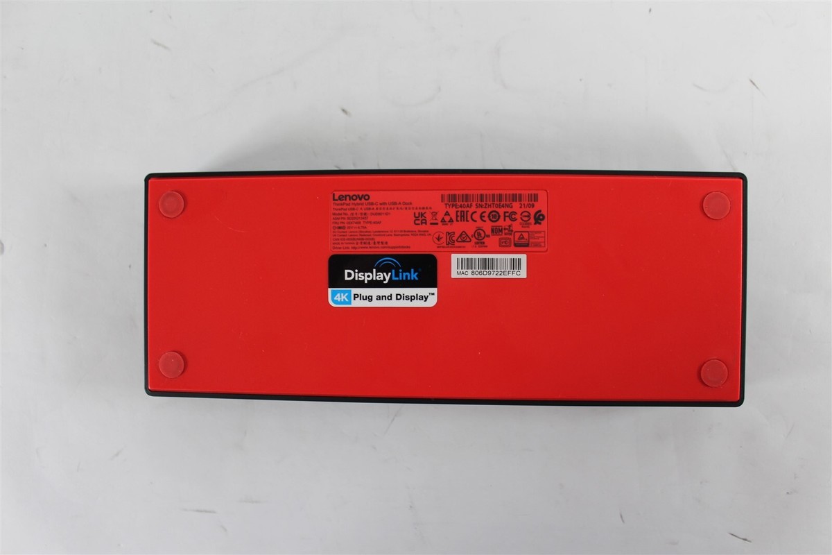 ThinkPad USB Type-C ドック 40AF 4K 135W Lenovo 40AF ThinkPad Hybrid USB-C with USB-A 135W Dock Type