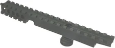 18 Slots Scope Mount on Top of Carry Handle of Rifle, 5 Slot on Side, See-Thru.