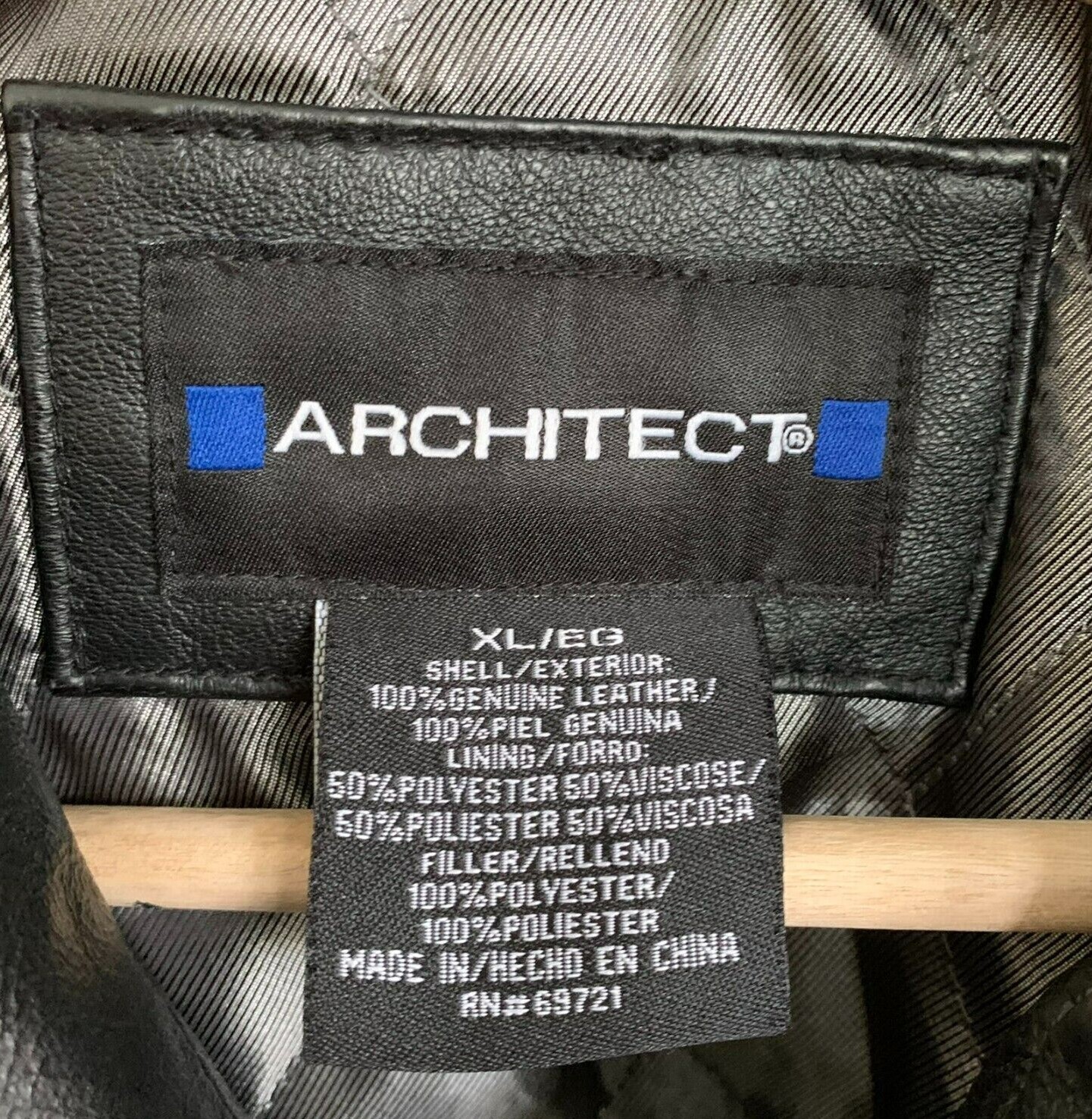 Architect Jacket Black Leather Collared Zip Pocke… - image 11