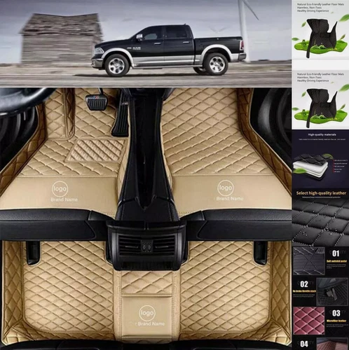 For Dodge RAM 1500 Car Floor Mats Carpets Custom Auto Liners Waterproof Mats - Imagen 3 de 35