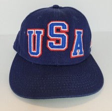 USA Official Snapback Navy Baseball Hat One Size Fits All