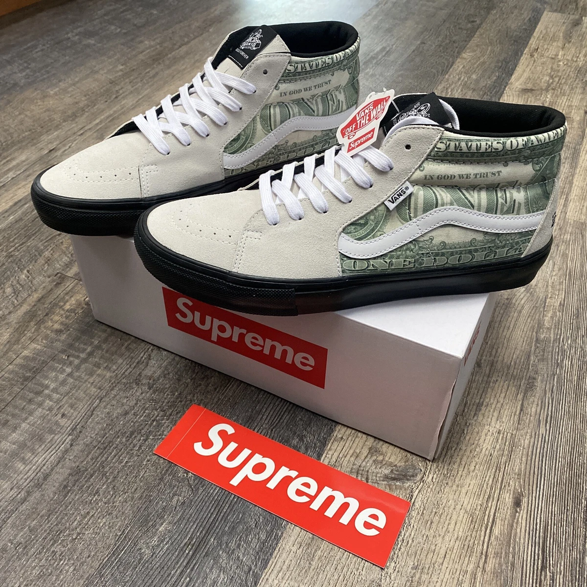 Supreme VANS Skate Grosso M Dollar Bill