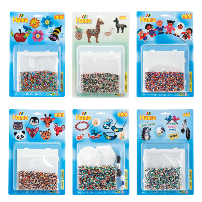Mini Bügelperlen Set Blister Packung Hama Beads inkl Stiftplatte Geschenkidee 