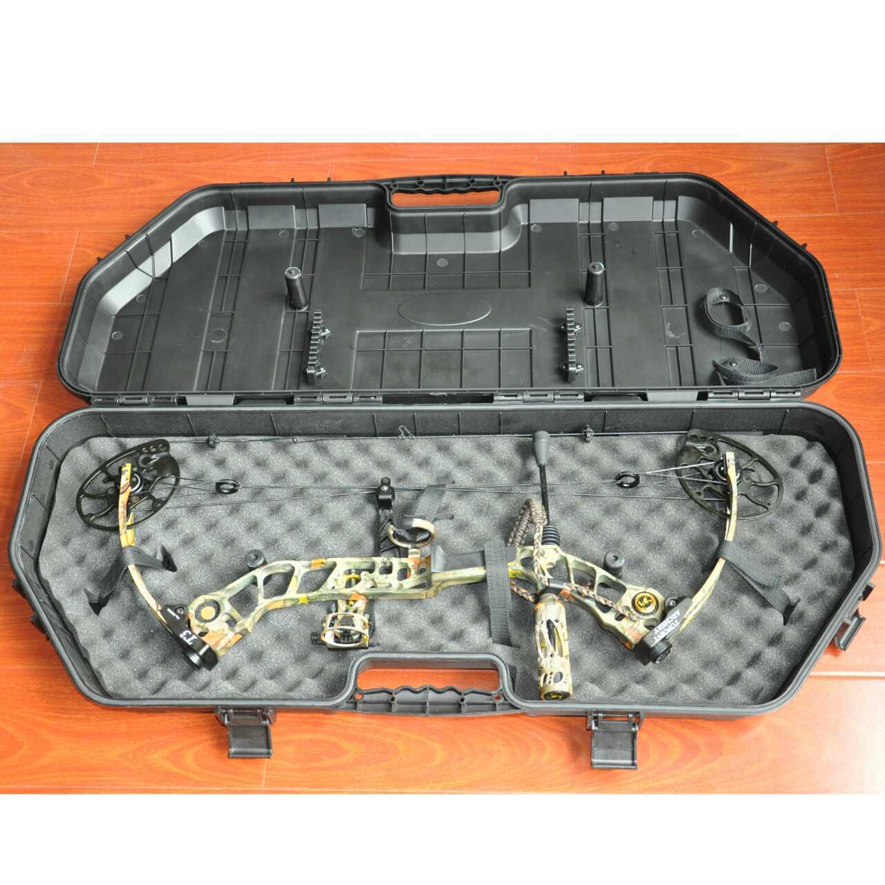 COMPOUND BOW HARD CASE PADDED LOCKABLE ARCHERY HUNTING BOW STORAGE CASE