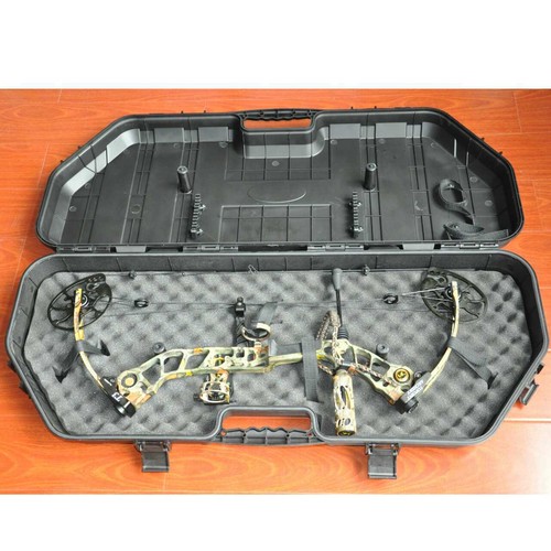 COMPOUND BOW HARD CASE PADDED LOCKABLE ARCHERY HUNTING BOW STORAGE CASE