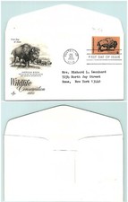 S01-3820, WILDLIFE CONSERVATION, BISON, *ARTCRAFT FDC