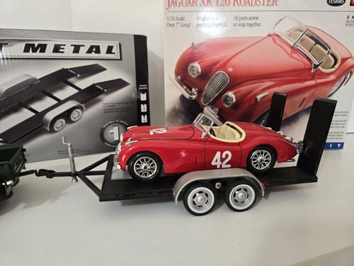 Testors 41 Plymouth Pickup, 48 Jaguar 120 Roadster & Trailer Metal Super Nice - Picture 3 of 14