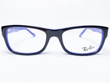 NEW Ray Ban RB5268 5179 Unisex Black/Blue Rectangle Eyeglasses Frames 50/17 135