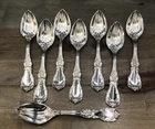 Burgundy Sterling flatware by Reed & Barton set of 8 Fruit Spoons 6"
