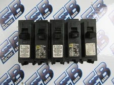 Square D HOM115 Circuit Breaker (LOT OF 5) 15 Amp 120 Volt 1P Plug In -WARRANTY